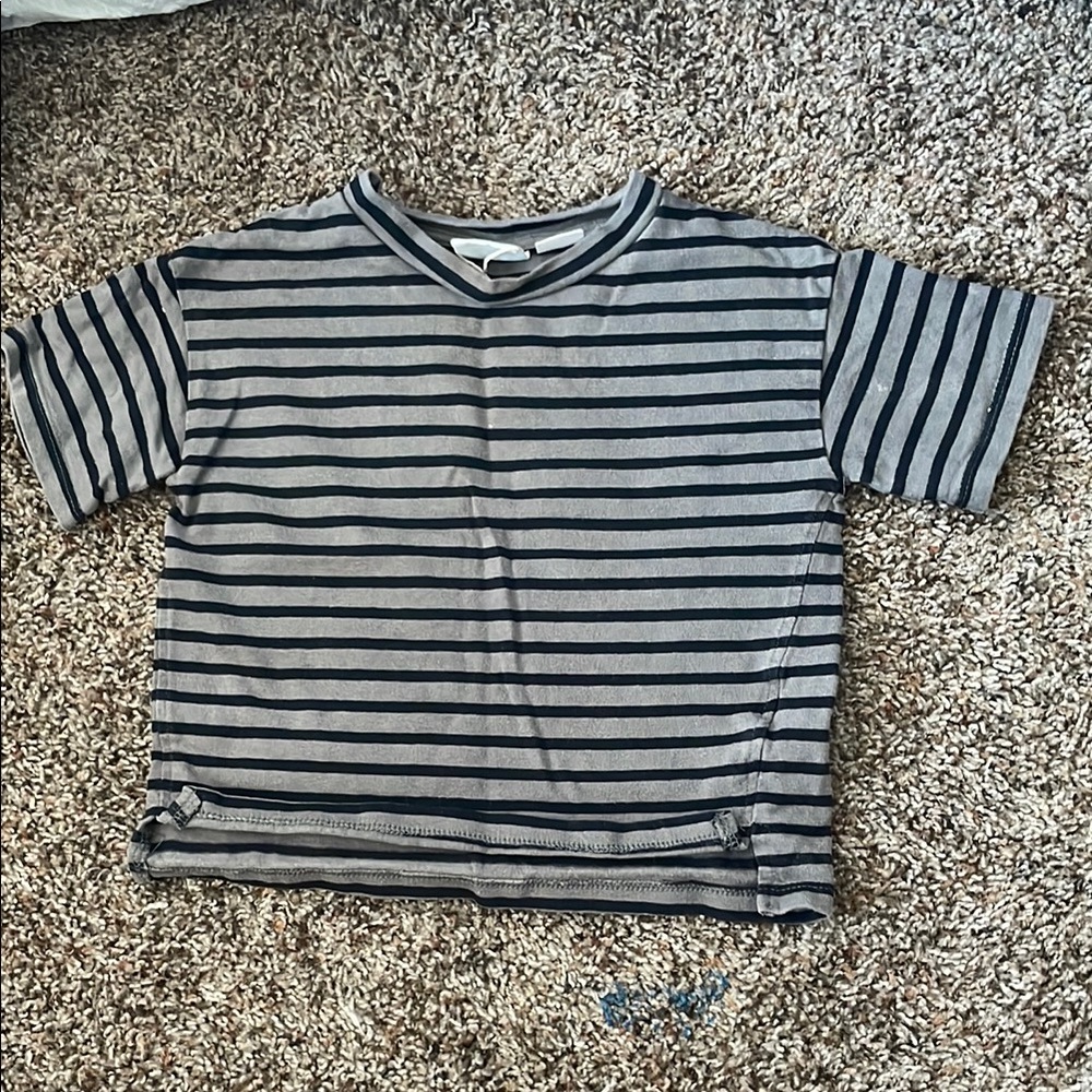 Zara Striped Gray Kids T-Shirt